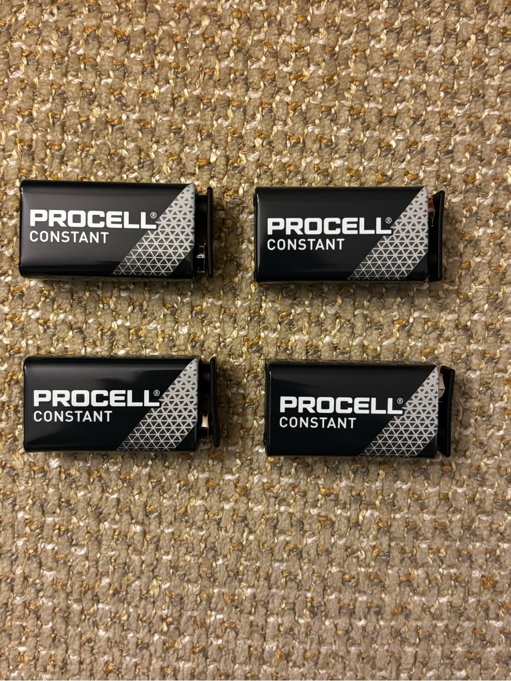 PROCELL Constant 9V Batteries - Black (Pack of 4)
